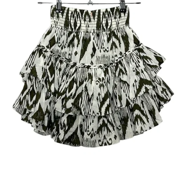 MISA LOS ANGELES Evienne Ikat Print Tiered Mini Skirt XS - Picture 10 of 12